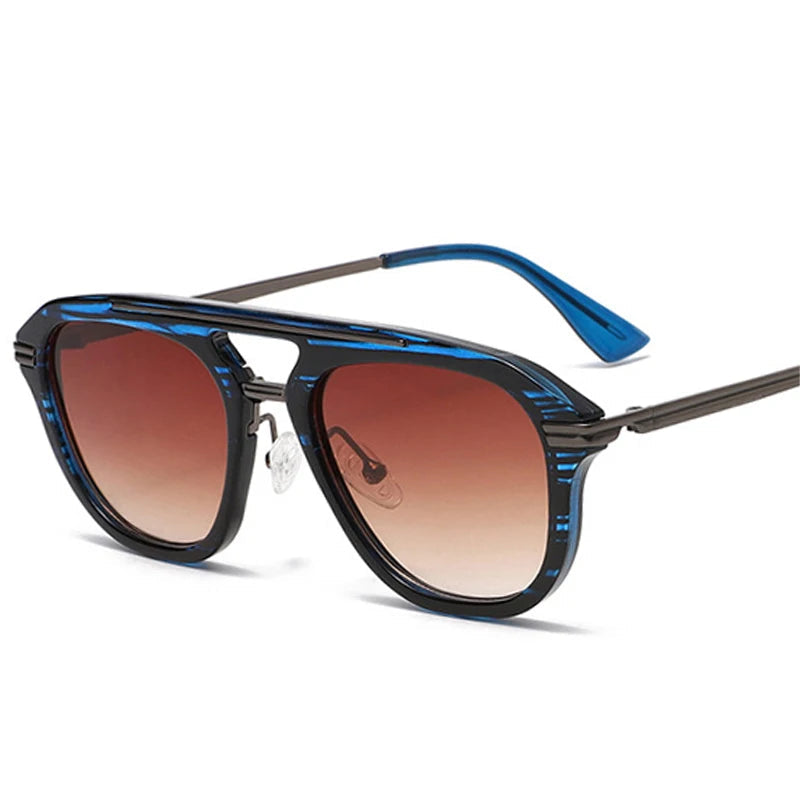 Square Sonnenbrille mit Doppelsteg – UV400