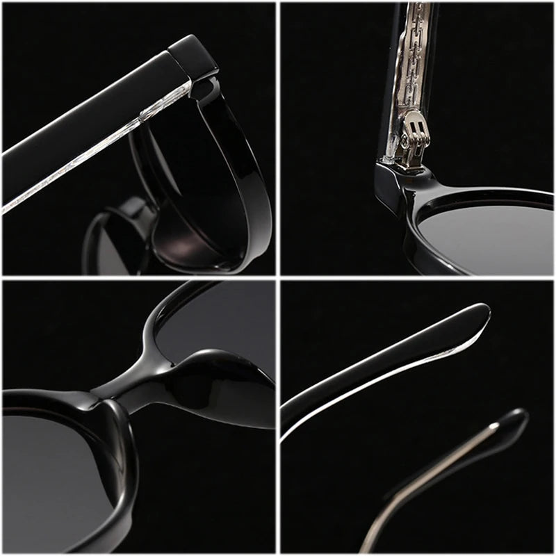 Kompakte Retro Oval Sonnenbrille – UV400