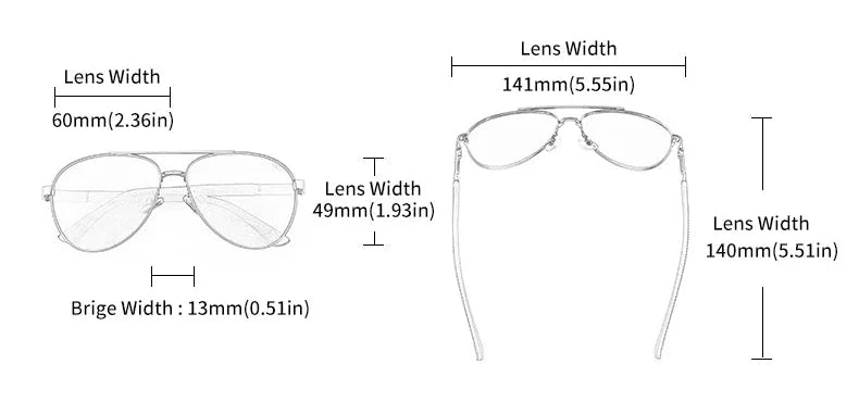 Sonnenbrille mit Metallrahmen – Polarisiert & UV400