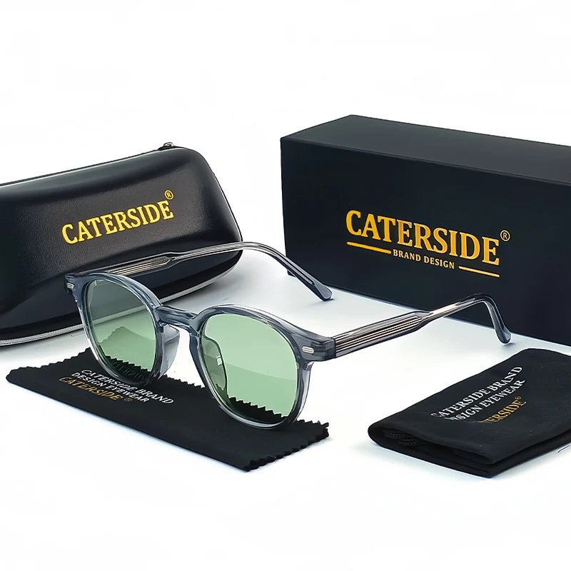 Runde Polarisierte Acetat-Sonnenbrille – UV400