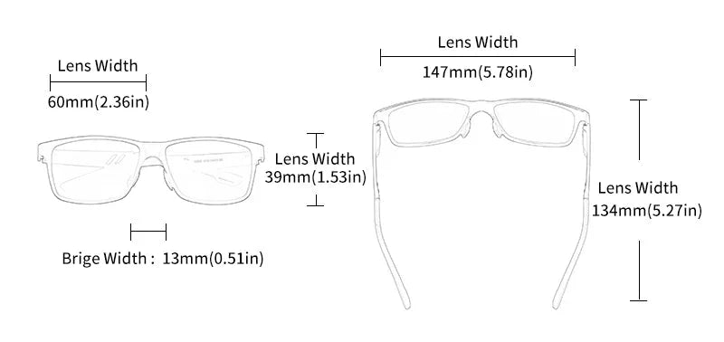 Sonnenbrille mit Aluminium-Magnesium-Rahmen – Polarisiert & UV400