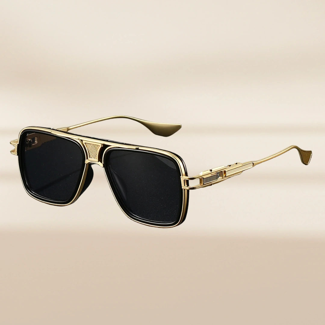 ALVÉRO Sonnenbrille – Gold – Tiefschwarz, UV400