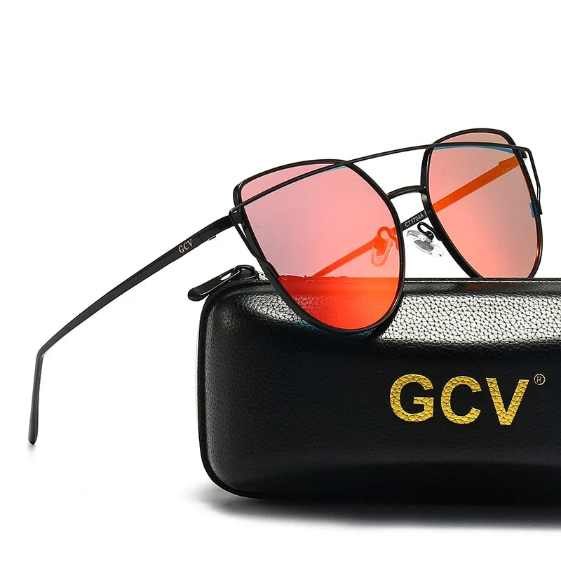 Cat-Eye Sonnenbrille mit Metallrahmen - Polarisiert & UV400 – Produktansicht 1, polarisiert, UV400