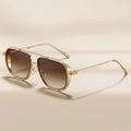ÉCLAT Sonnenbrille – Gold – Cognac Verlauf, UV400