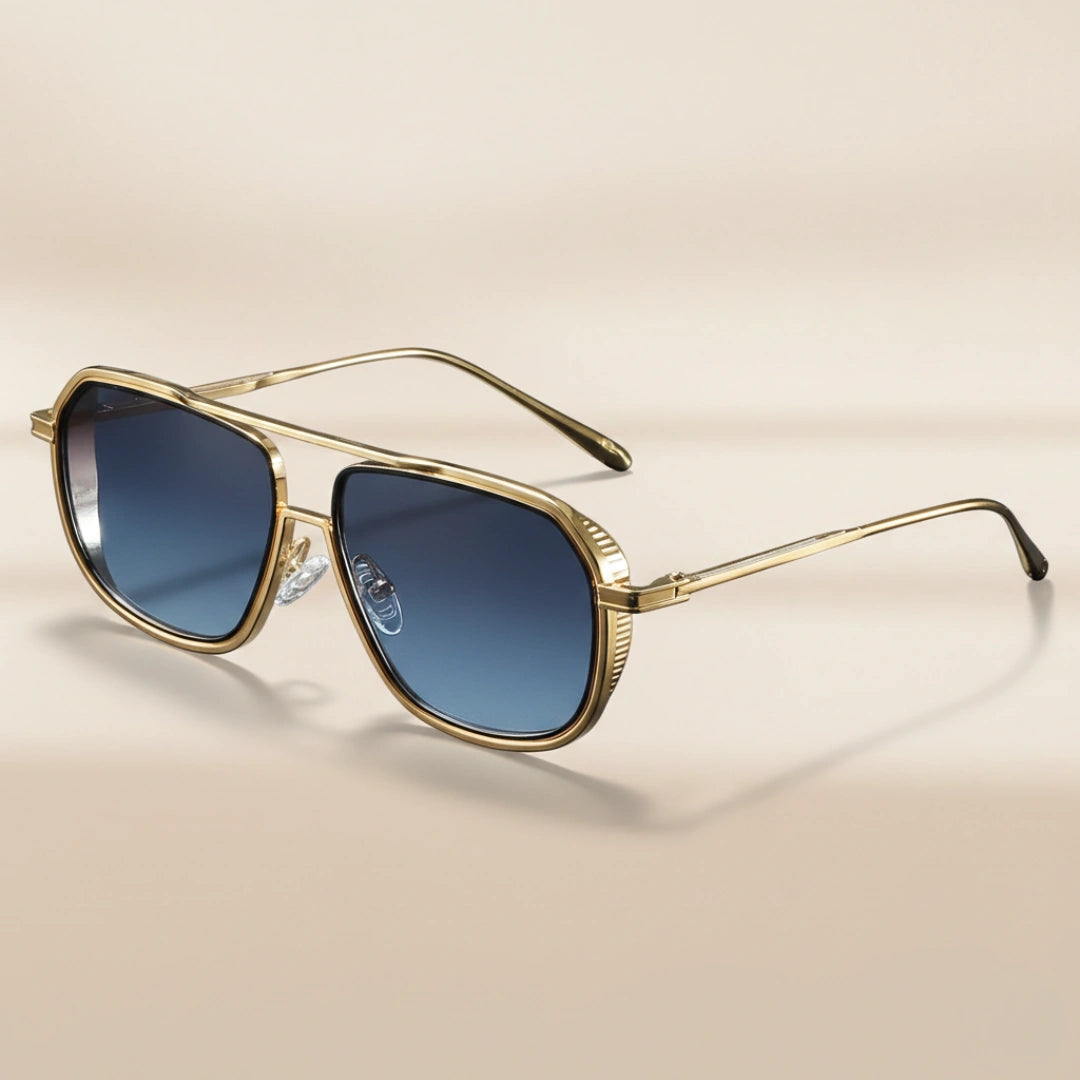 ÉCLAT Sonnenbrille – Gold – Ozeanblau, UV400