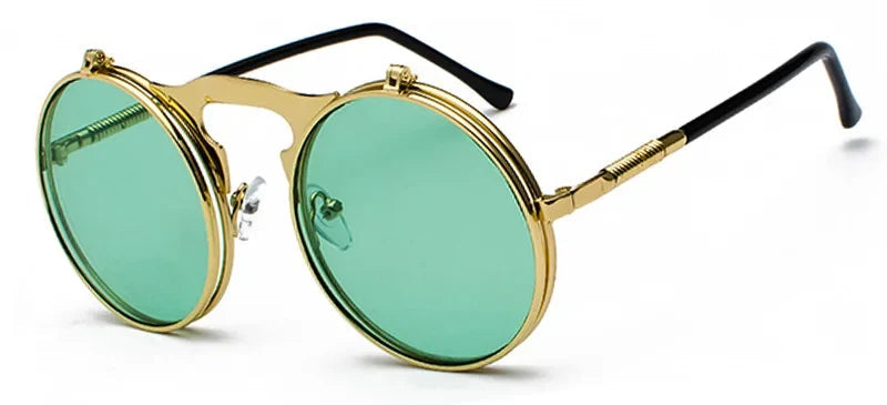 Faltbare Steampunk Rundsonnenbrille – UV400