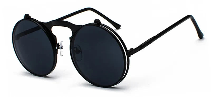 Faltbare Steampunk Rundsonnenbrille – UV400