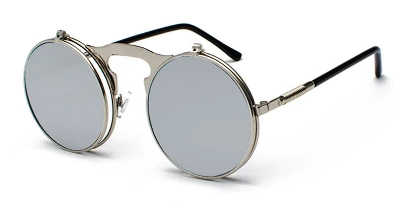 Faltbare Steampunk Rundsonnenbrille – UV400