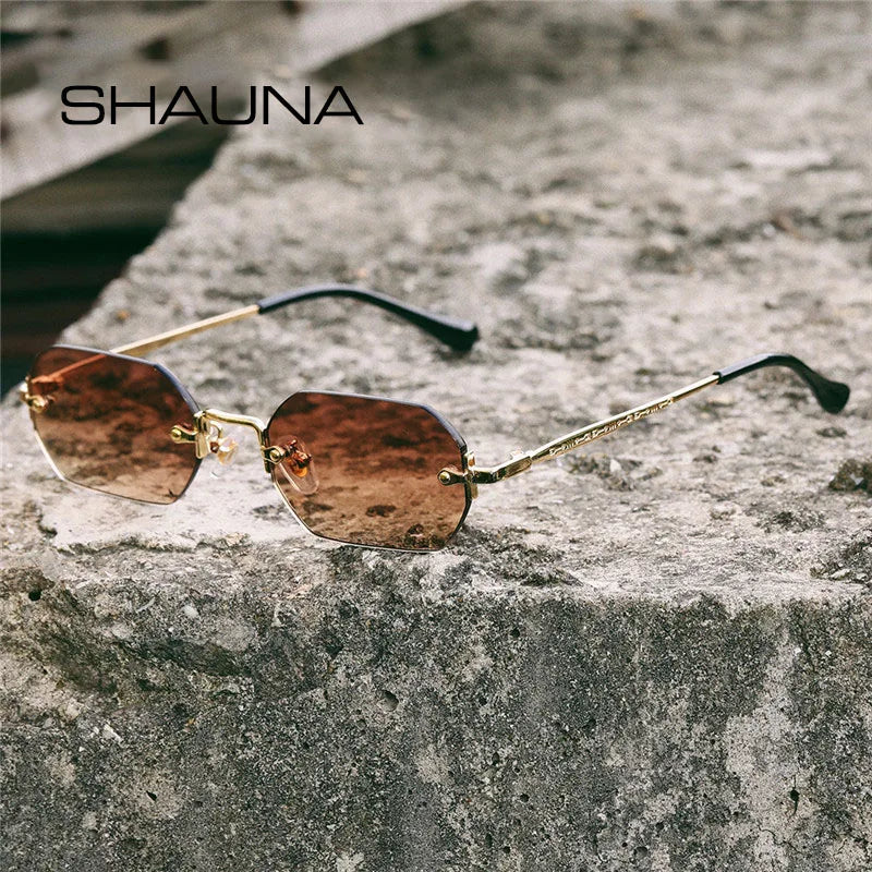 Gothic Rimless Sonnenbrille – Produktansicht 2, UV400