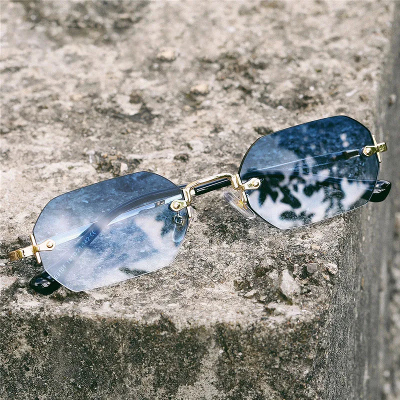Gothic Rimless Sonnenbrille – Produktansicht 3, UV400
