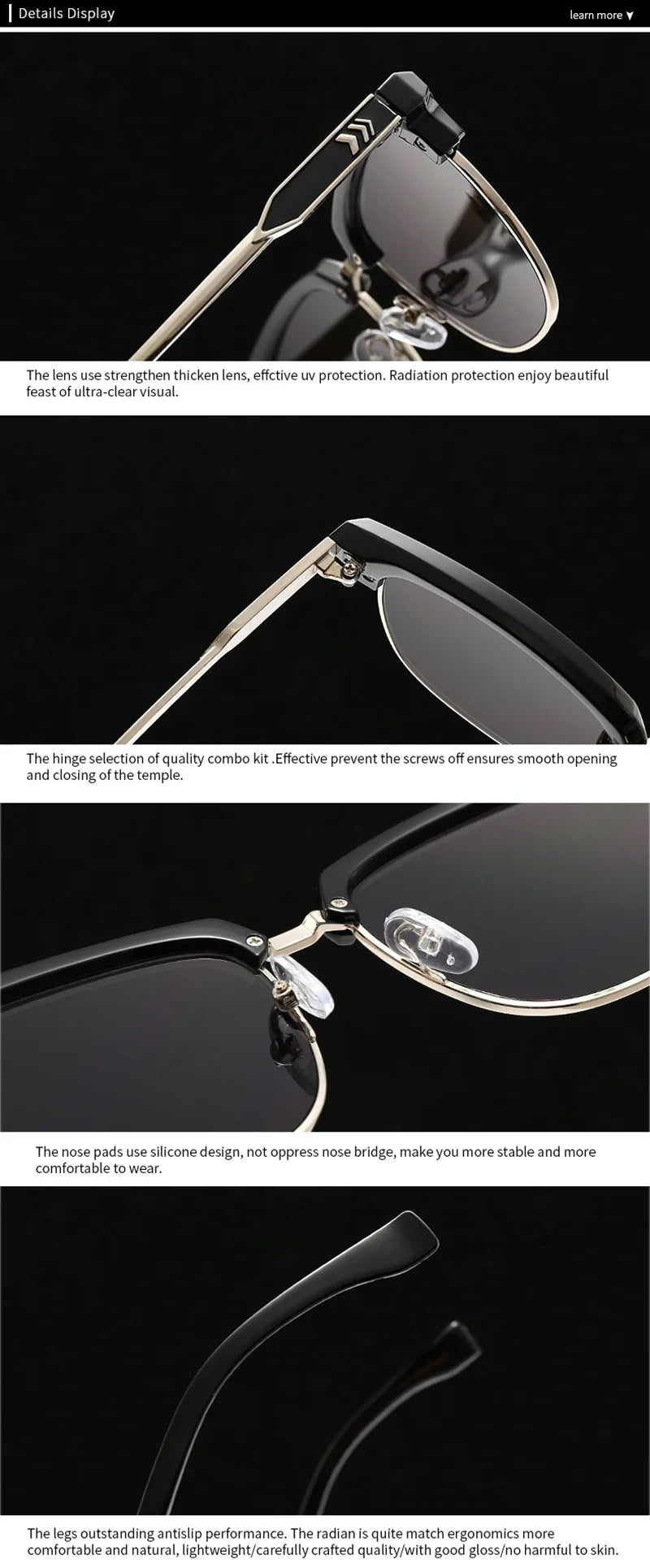Klassische Quadratische Sonnenbrille – UV400