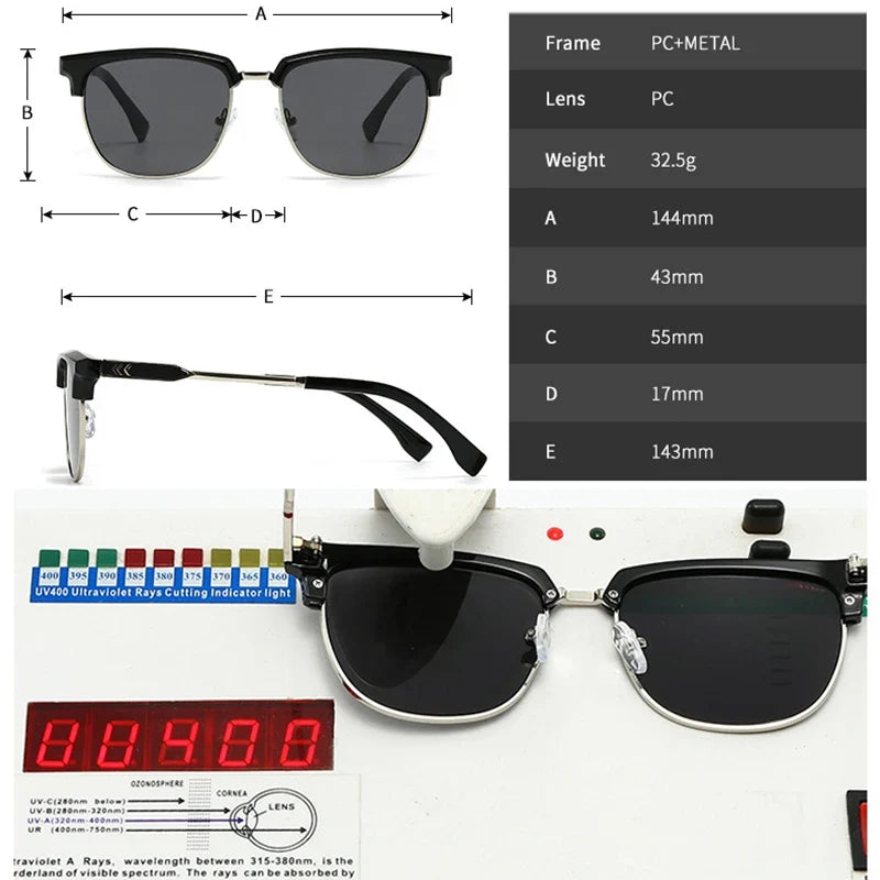 Klassische Quadratische Sonnenbrille – UV400