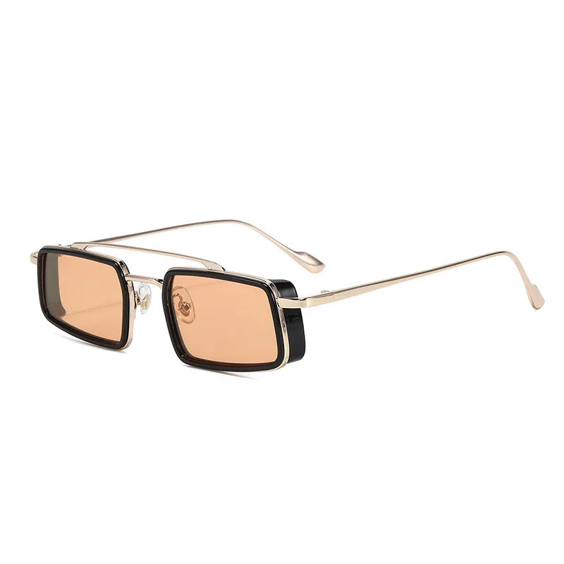 Kompakte Rectangle Sonnenbrille – Orange, UV400