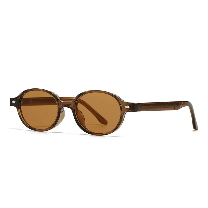 Kompakte Retro Oval Sonnenbrille – UV400