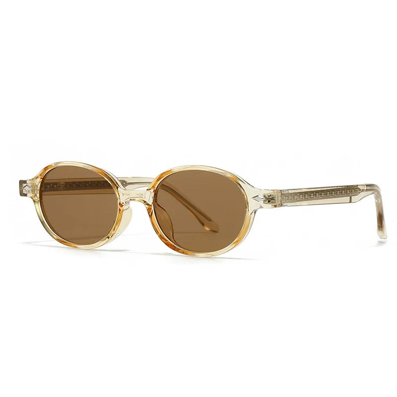 Kompakte Retro Oval Sonnenbrille – UV400