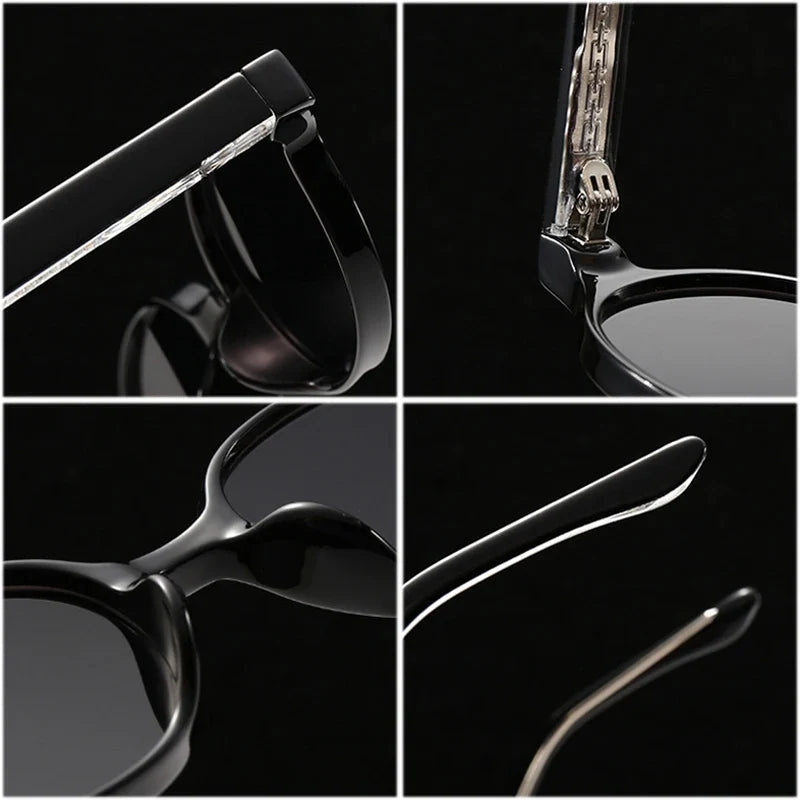 Kompakte Retro Oval Sonnenbrille – UV400