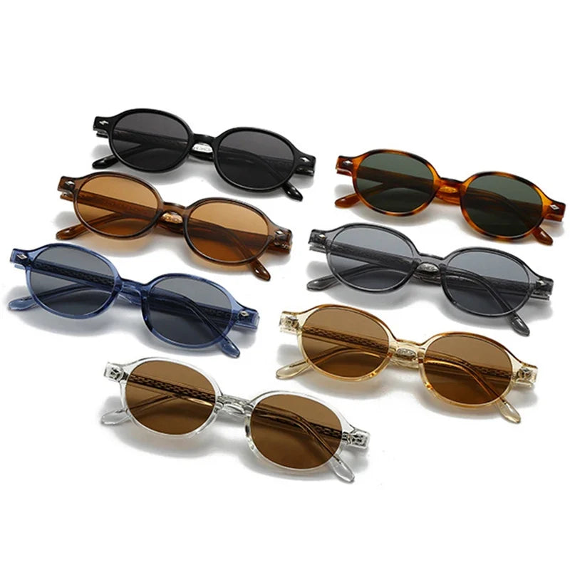 Kompakte Retro Oval Sonnenbrille – UV400