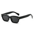 Kompakte Square Sonnenbrille – Schwarz, UV400