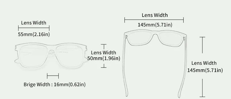 Leichte Square Sonnenbrille - UV400 & polarisiert – Lifestyle-Aufnahme 1, polarisiert, UV400