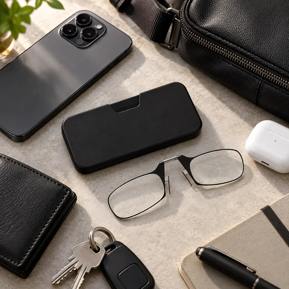 PocketView Lesebrille mit magnetischem Smartphone-Etui