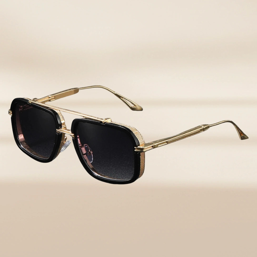LORENZO Sonnenbrille – Gold – Rauchbraun Verlauf, UV400