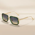 LORENZO Sonnenbrille – Gold – Smaragdgrün, UV400