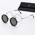 Magnetische Clip-On Sonnenbrille – Polarisiert & stufenlos dimmbar – Schwarz Silber, polarisiert, UV400