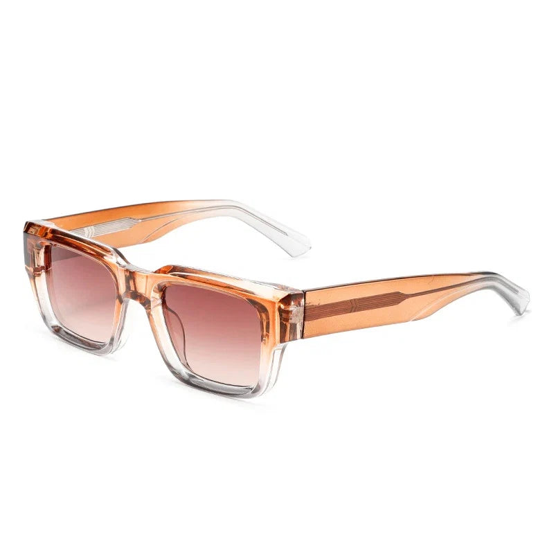 Moderne Square Sonnenbrille – Orange, UV400