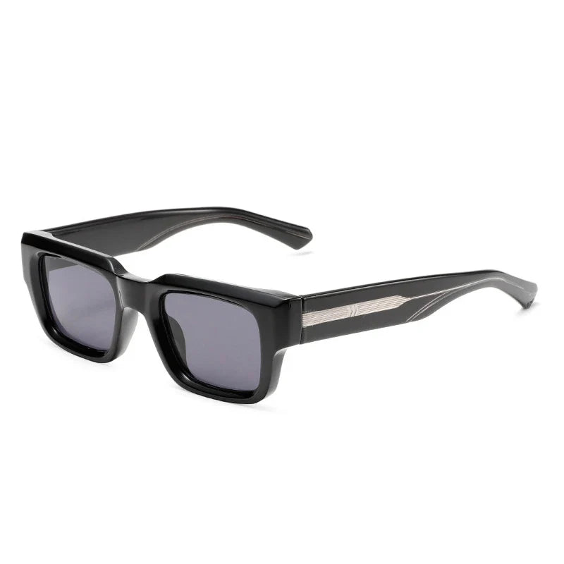 Moderne Square Sonnenbrille – Schwarz, UV400