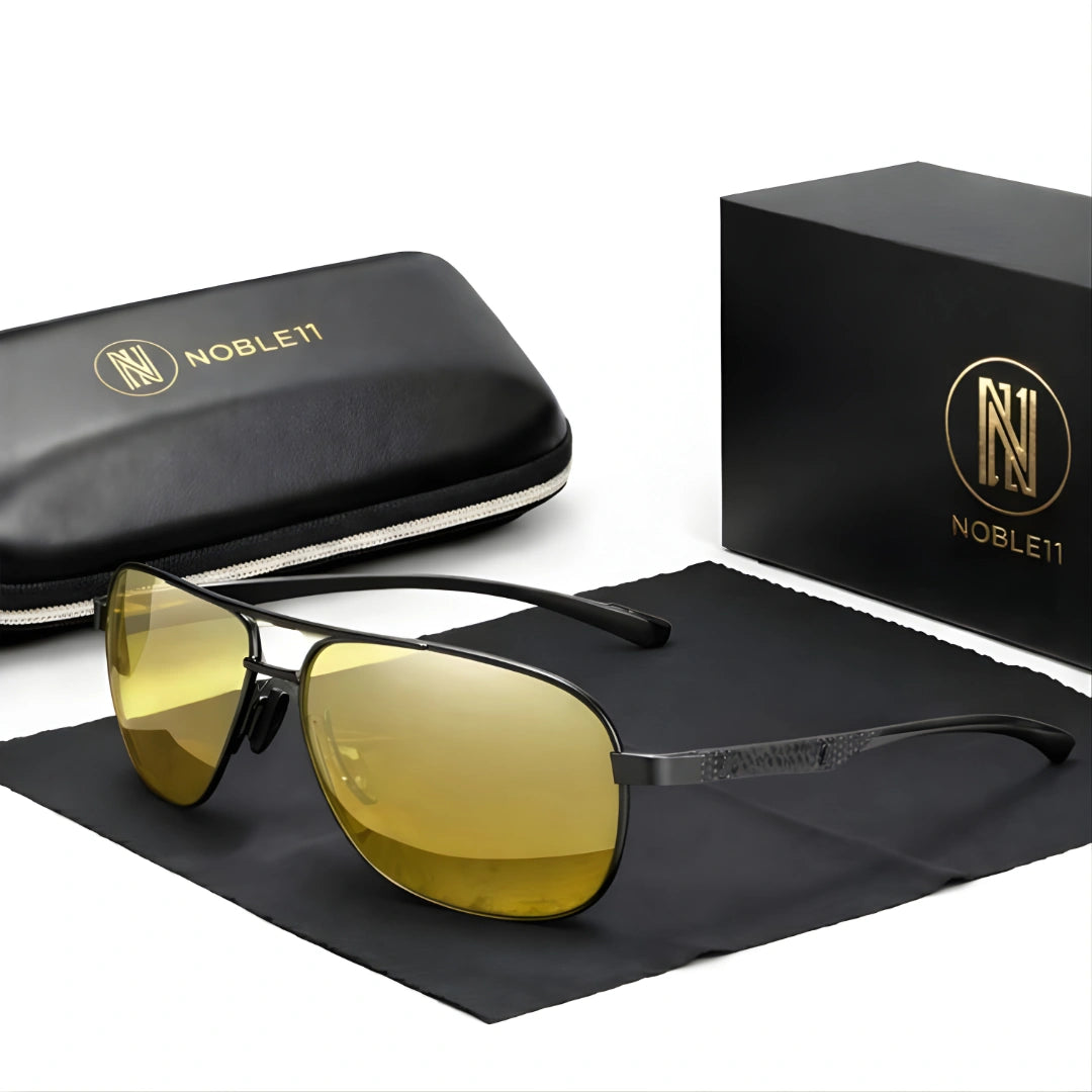 Noble11 Atlas Sonnenbrille – Nachtsicht Gold, polarisiert, UV400