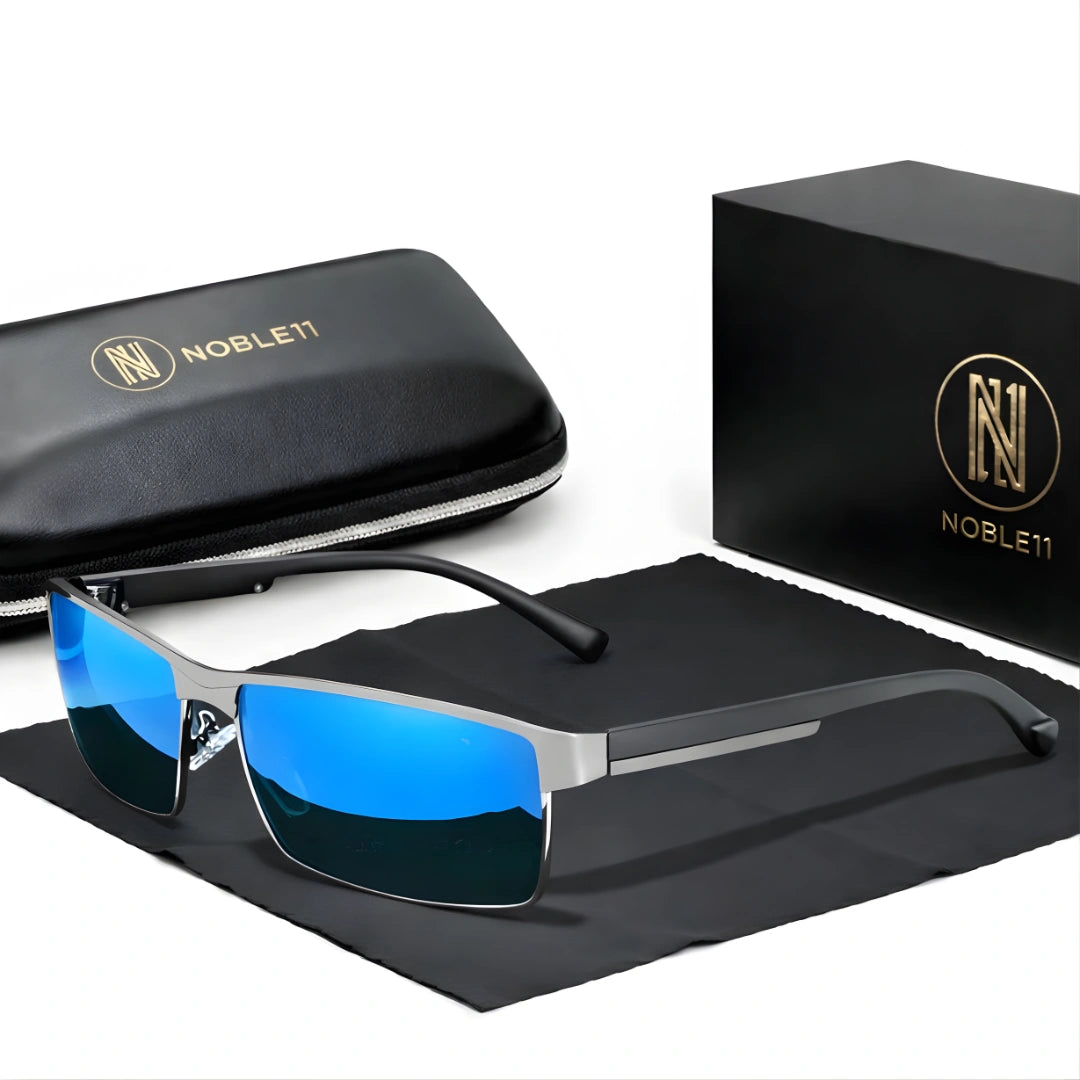 Noble11 Axiom Sonnenbrille – Titan Blau, polarisiert, UV400