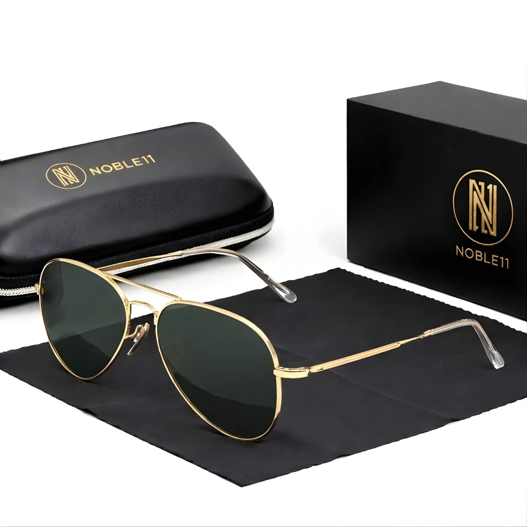 Noble11 Desert Arc Sonnenbrille – Gold Oase Grün, polarisiert, UV400