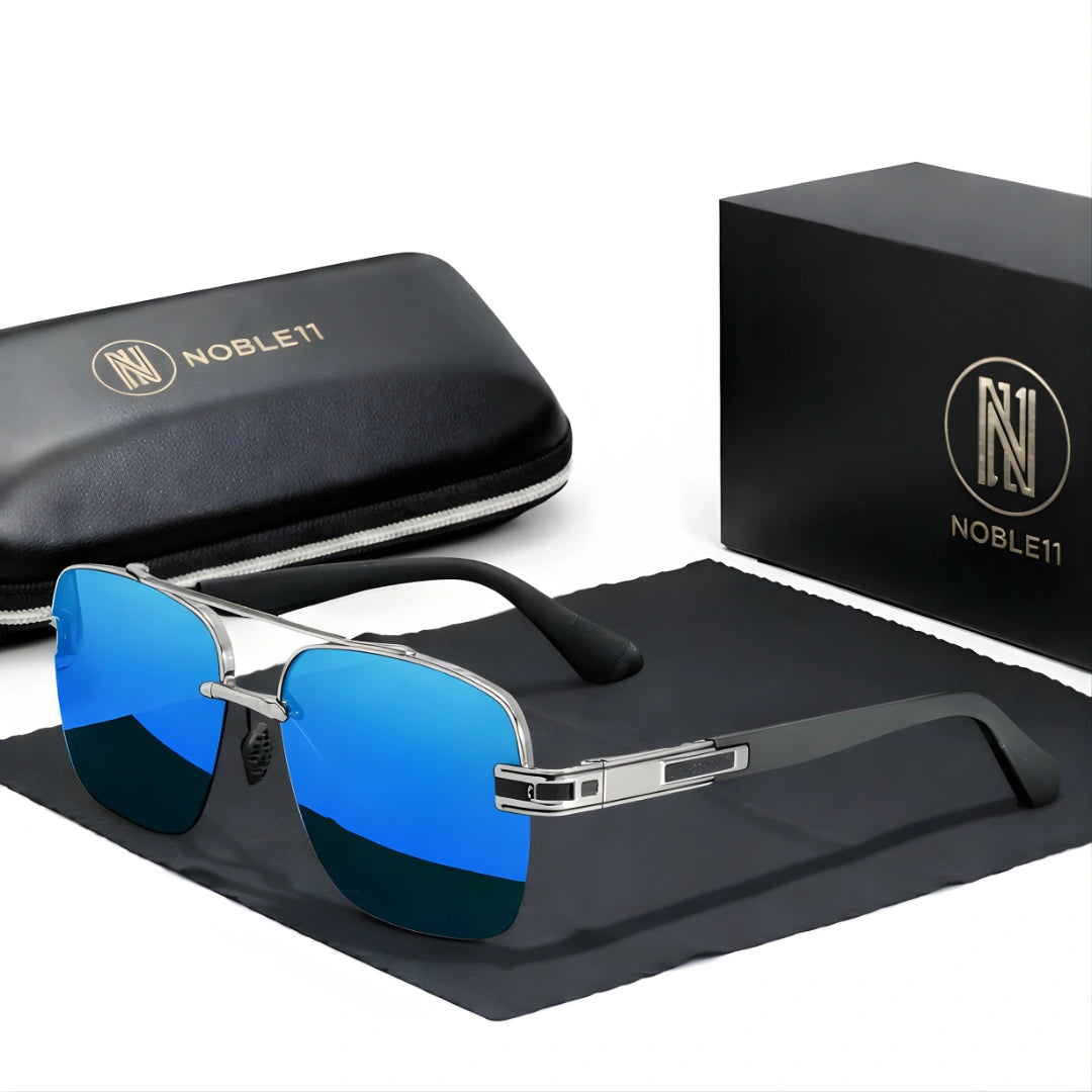 Noble11 Magnus Sonnenbrille – Titan Blau, polarisiert, UV400