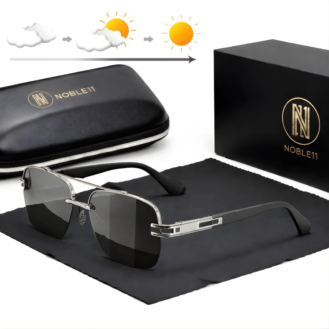Noble11 Magnus Sonnenbrille – Titan Rauch (Photochrom), polarisiert, UV400