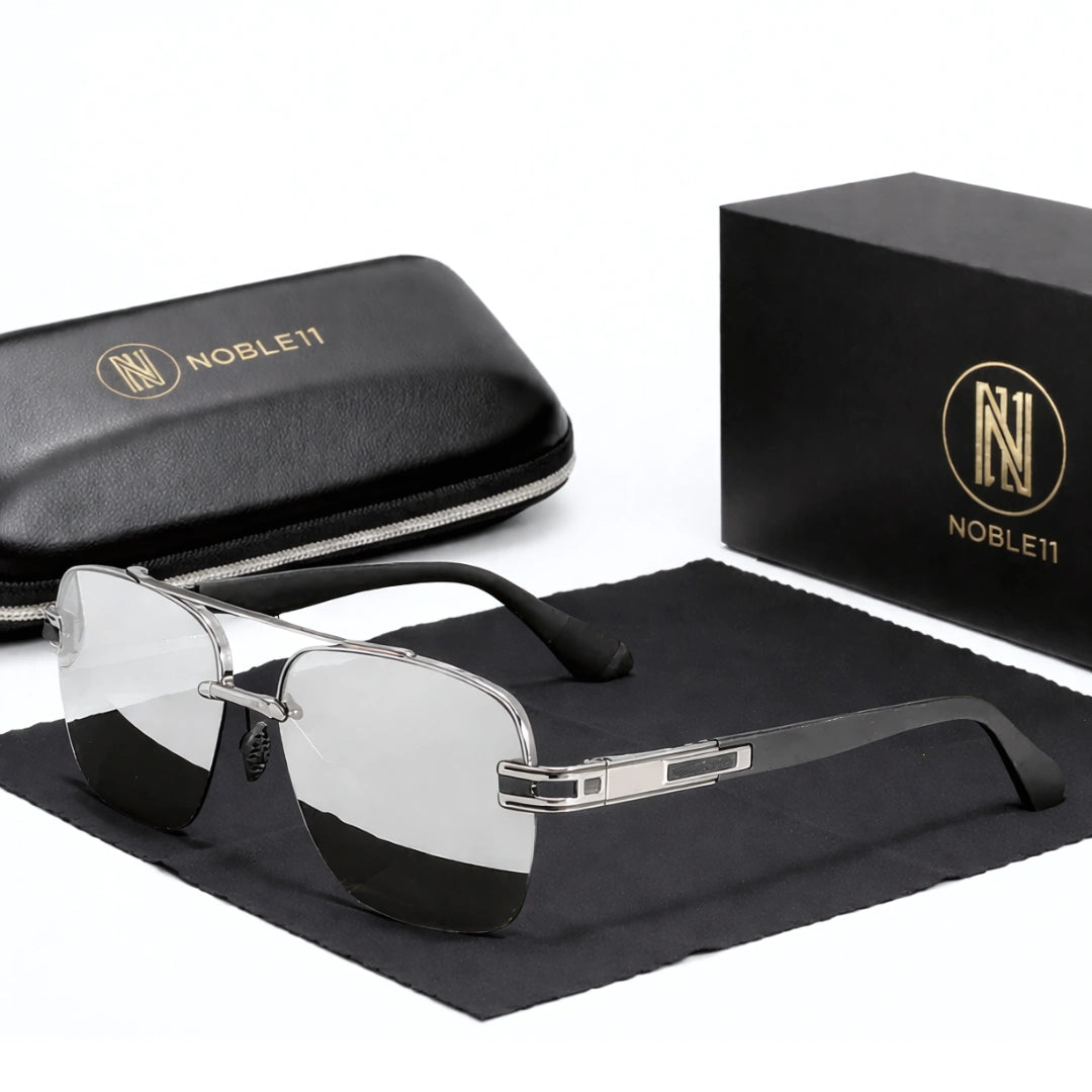 Noble11 Magnus Sonnenbrille – Titan Silber, polarisiert, UV400