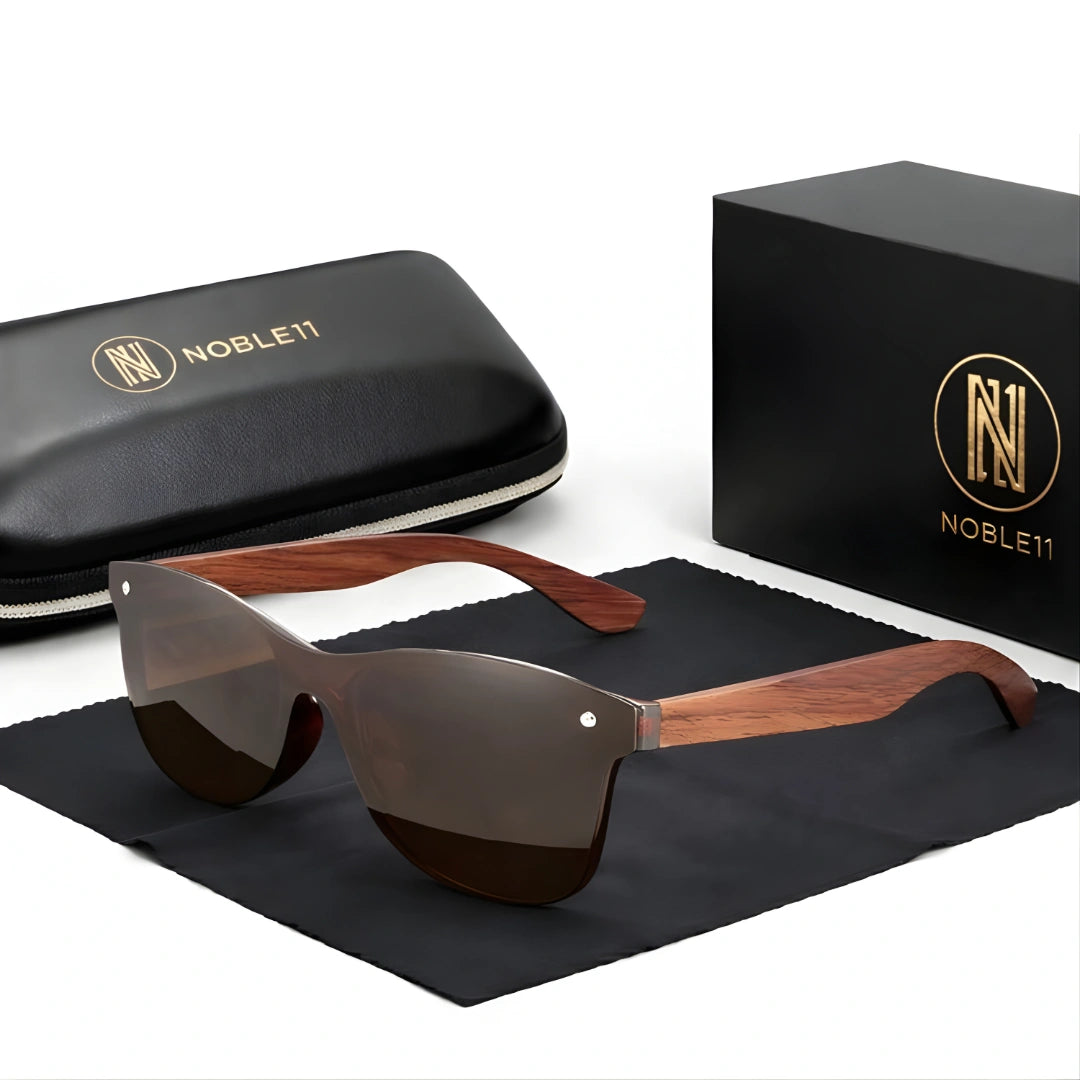 Noble11 Origins Sonnenbrille – Amber Wood Édition, polarisiert, UV400