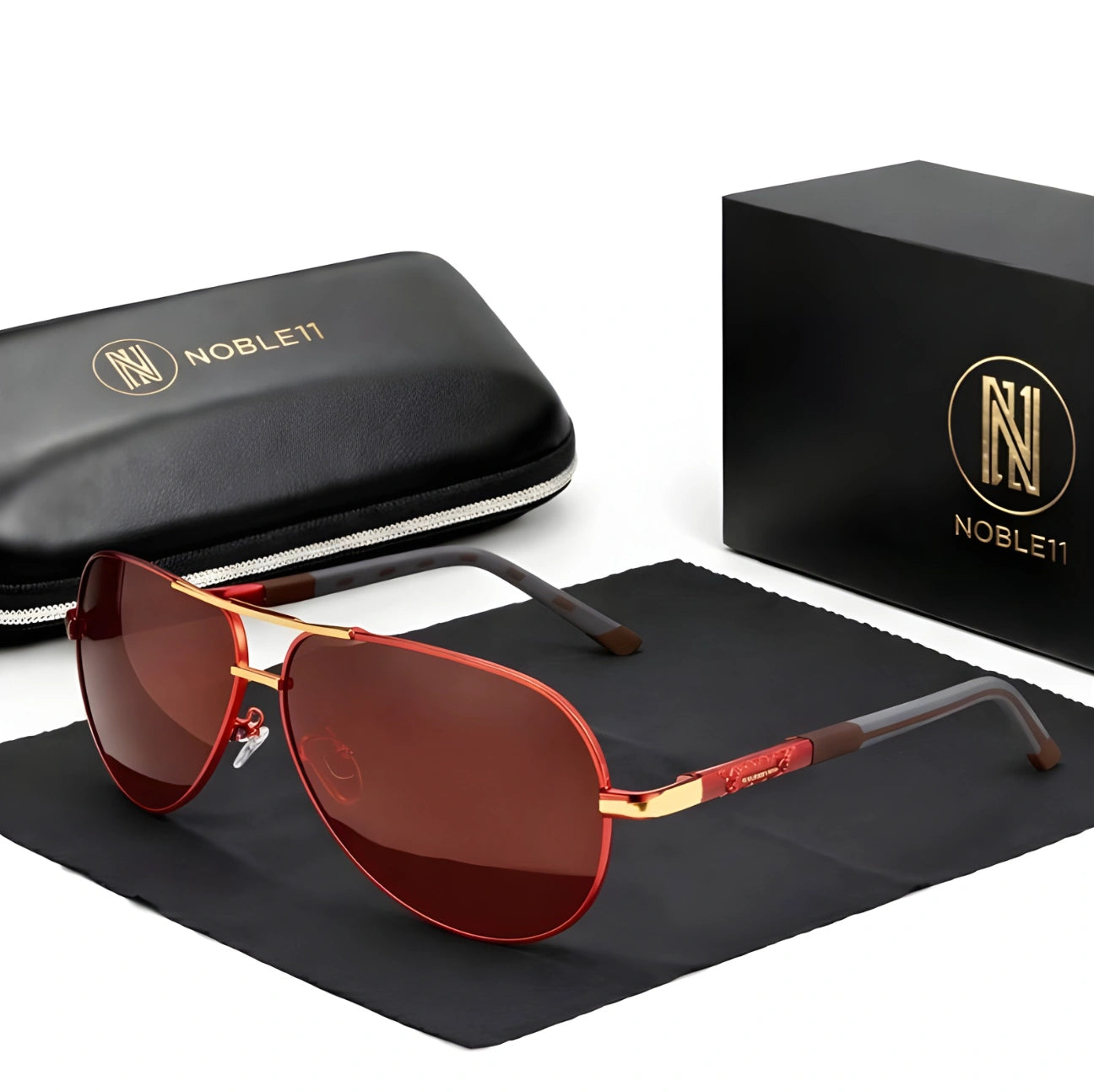 Noble11 Regent Sonnenbrille – Bordeaux Braun, polarisiert, UV400