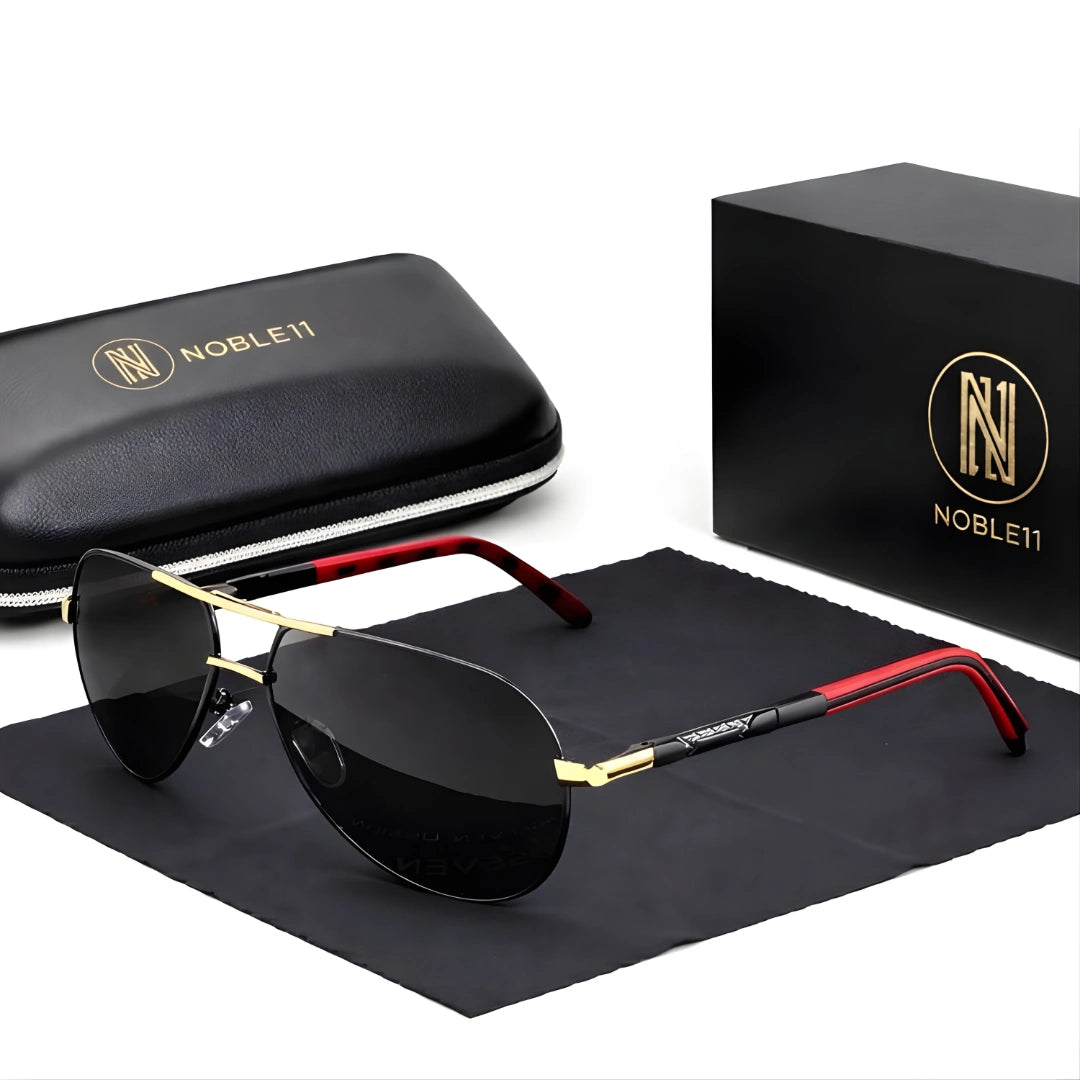 Noble11 Regent Sonnenbrille – Gold Onyx, polarisiert, UV400