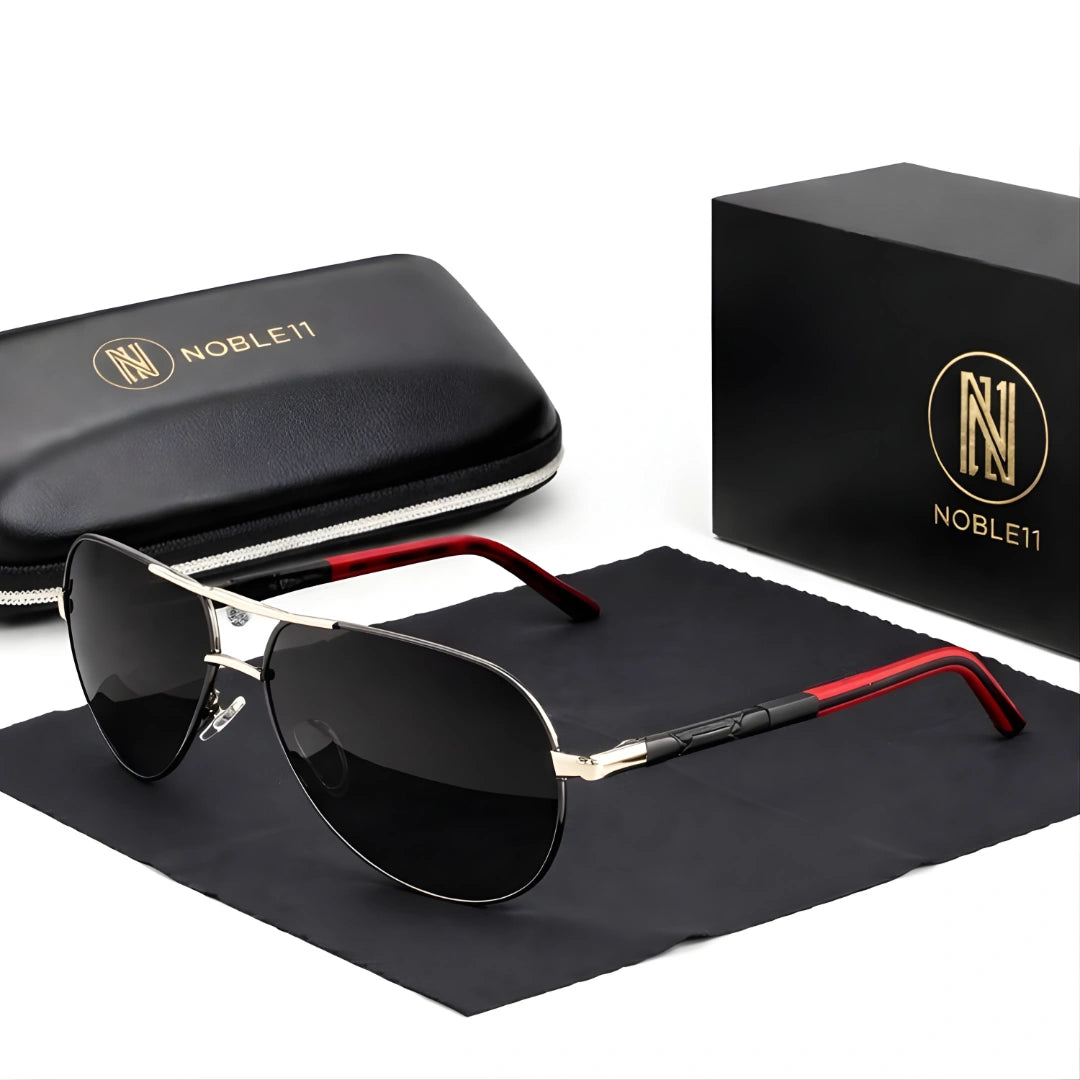 Noble11 Regent Sonnenbrille – Silber Obsidian, polarisiert, UV400
