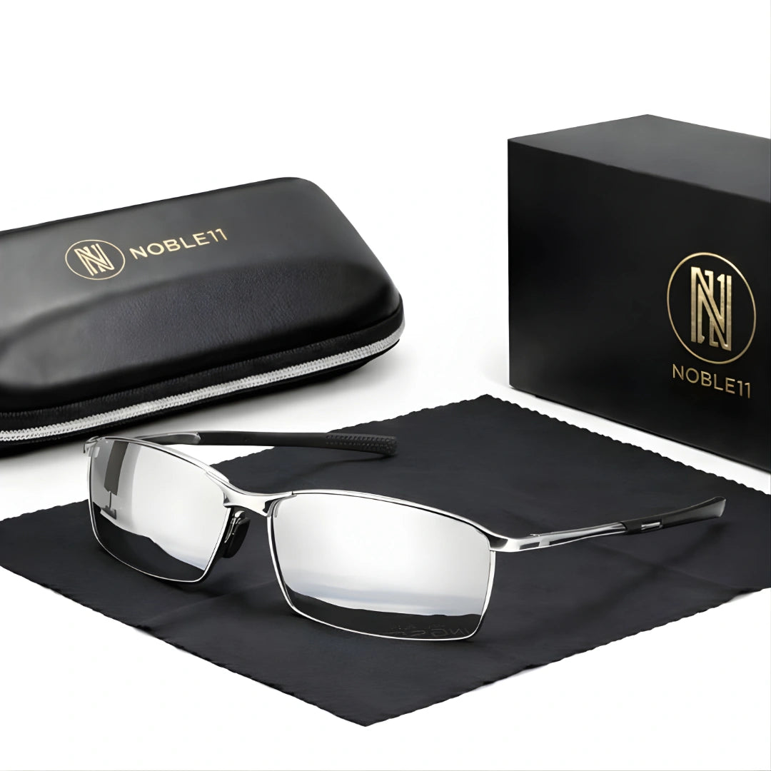 Noble11 Sahara Sonnenbrille – Spiegel-Silber Édition, polarisiert, UV400