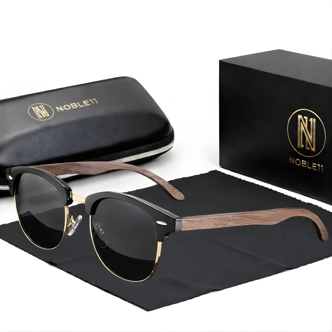 Noble11 Walden Sonnenbrille – Onyx Schwarz, polarisiert, UV400