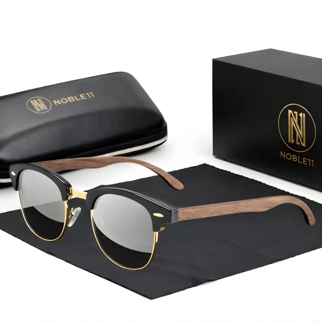 Noble11 Walden Sonnenbrille – Platin Silber, polarisiert, UV400