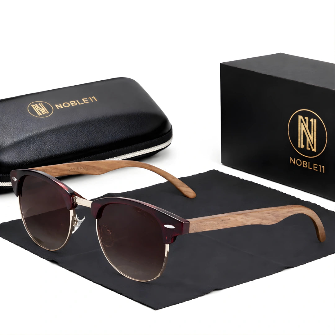 Noble11 Walden Sonnenbrille – Walnuss Braun, polarisiert, UV400