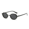 Oval-Sonnenbrille – Schwarz Grau, UV400