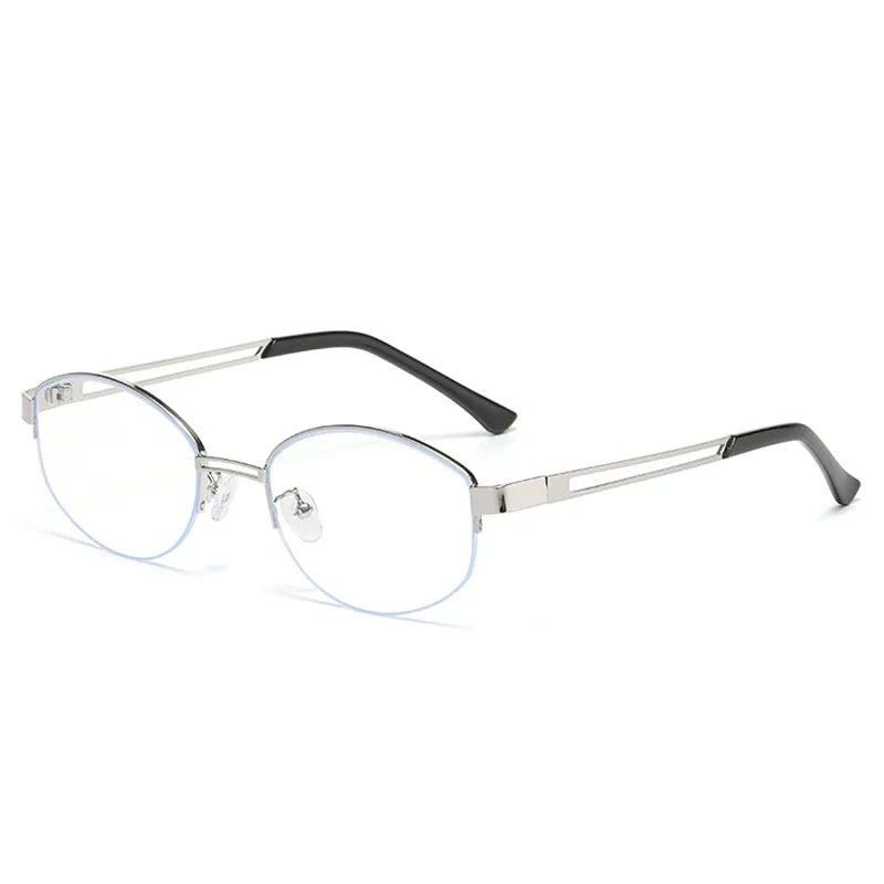 Oval-Sonnenbrille – Silber Klar, UV400
