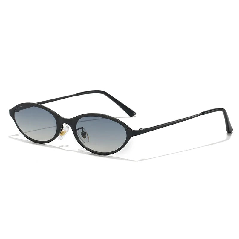 Ovale Metall-Sonnenbrille – UV400