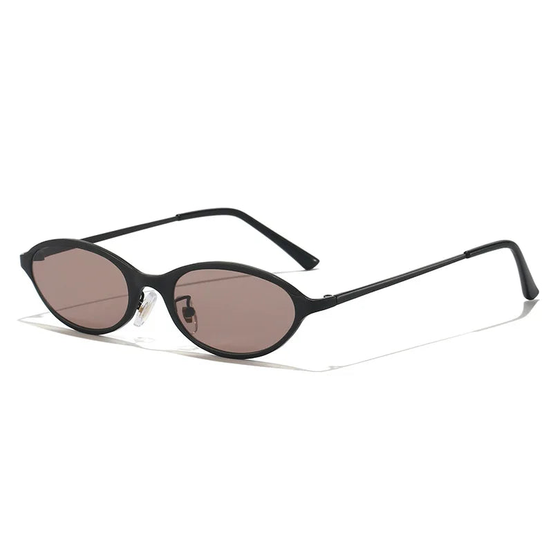 Ovale Metall-Sonnenbrille – UV400