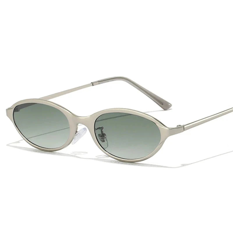 Ovale Metall-Sonnenbrille – UV400