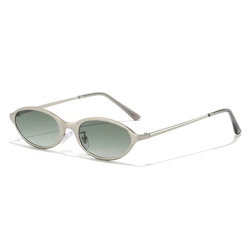 Ovale Metall-Sonnenbrille – UV400