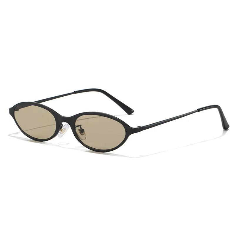 Ovale Metall-Sonnenbrille – UV400